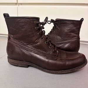 Frye Women's Phillip Brown Lace Up Ankle Work Boots